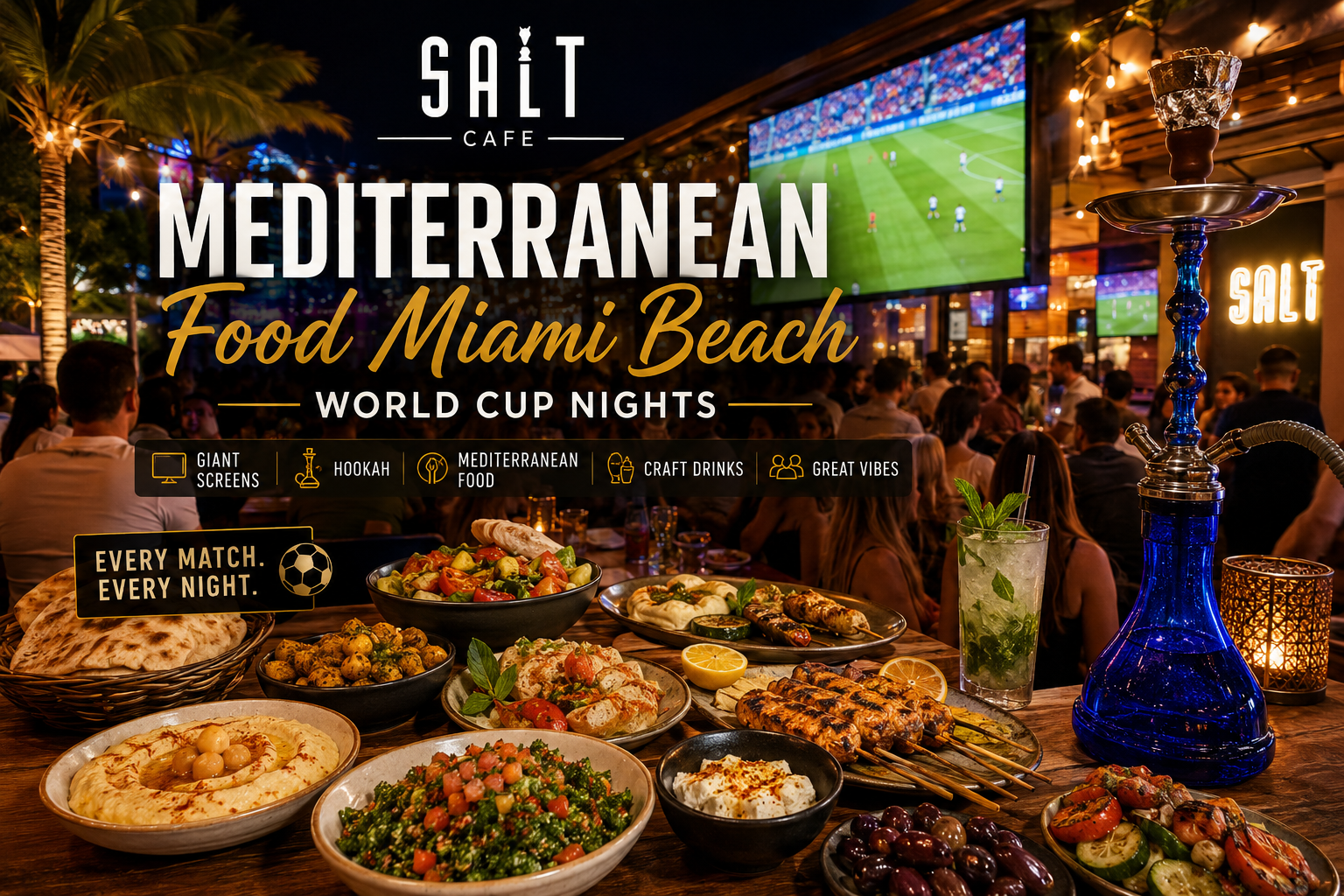 Mediterranean food Miami Beach dining experience during World Cup season